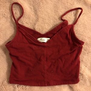 Hollister red crop top